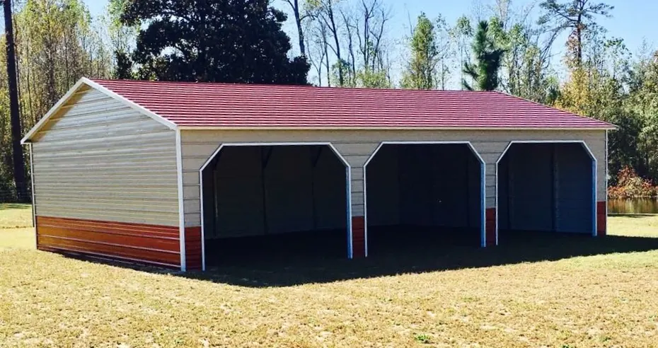 18x26 metal carport combo unit with enclosed storage room